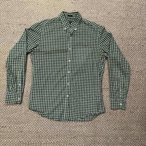 J Crew Slim Fit Green and White Checked shirt